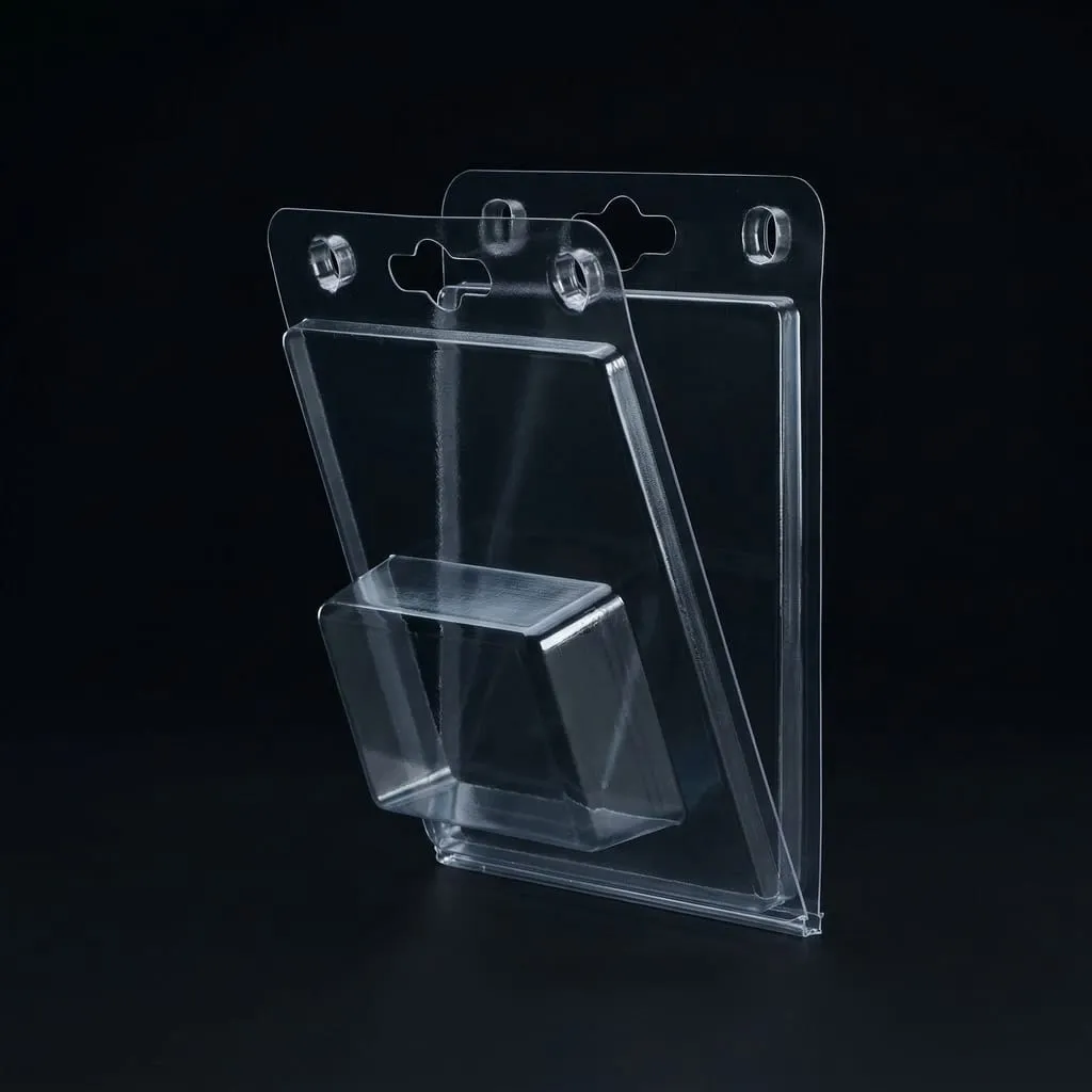 Blister coque transparent PET clamshell