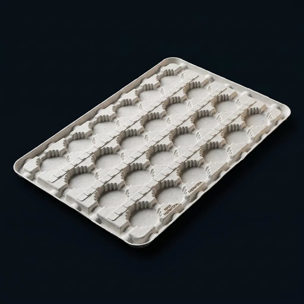 Plateau papier blanc fibre vierge multi-cavites ScaPAP recyclable alimentaire — Scafa Thermoforming